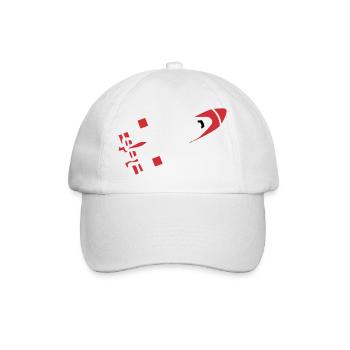 Abstract Rocket Silhouette - Baseball Cap - white/white - Front