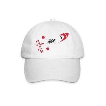 Red Rocket Graffiti Logo - Baseball Cap - white/white - Front