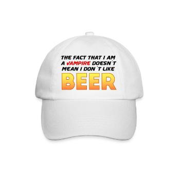 Vampire Bear Gradient Tee - Baseball Cap - white/white - Front