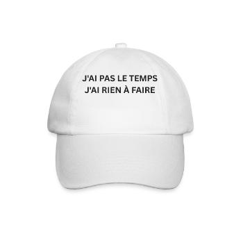 rien à faire t-shirt humour  - Casquette classique - blanc/blanc - Devant