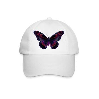 Holographic Neon Butterfly - Baseball Cap - white/white - Front