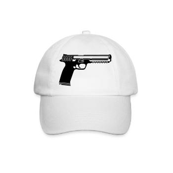gun - Baseballkappe - Weiß/Weiß - Vorne
