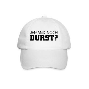 Jemand noch Durst - Baseballkappe - Weiß/Weiß - Vorne