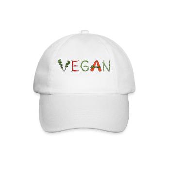 Design pour végétalien - Casquette classique - blanc/blanc - Devant