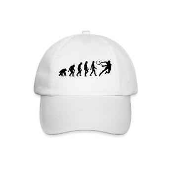 Die Evolution von Tennis - Baseballkappe - Weiß/Weiß - Vorne