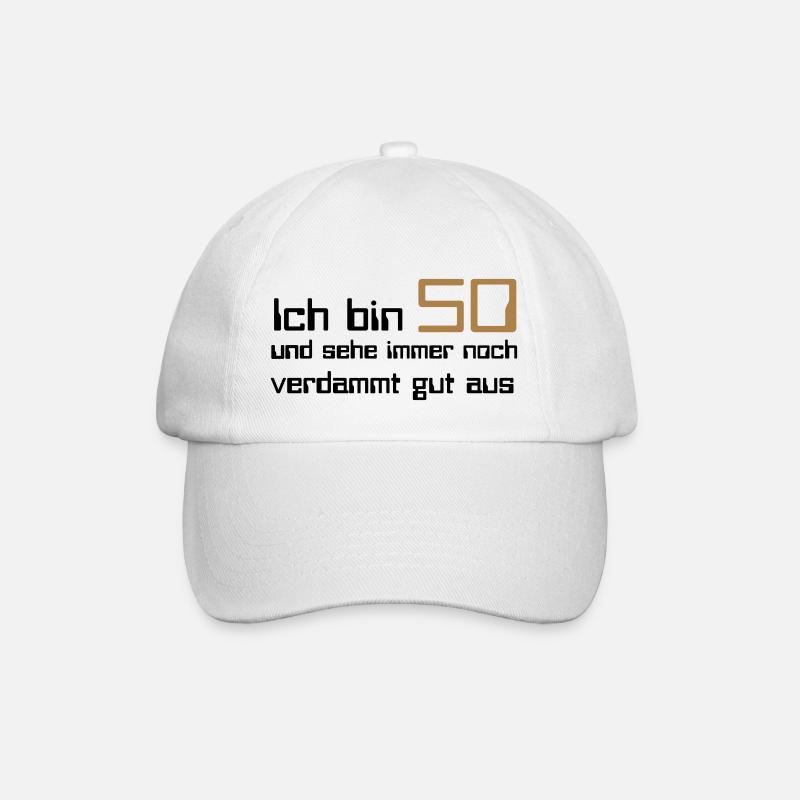 50 - Baseballkappe - Weiß/Weiß