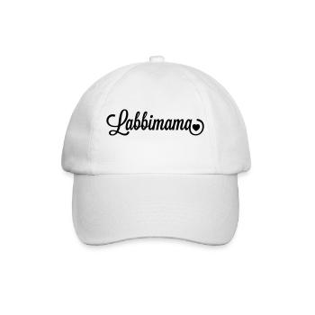 Labrador-Mama mit Herz - Baseballkappe - Weiß/Weiß - Vorne