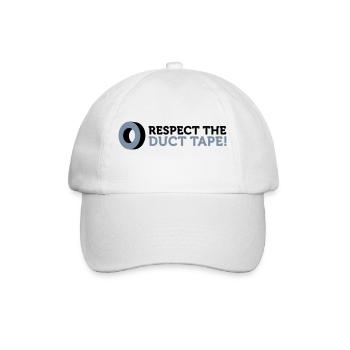 Respect the Duct Tape! - Baseball Cap - white/white - Front