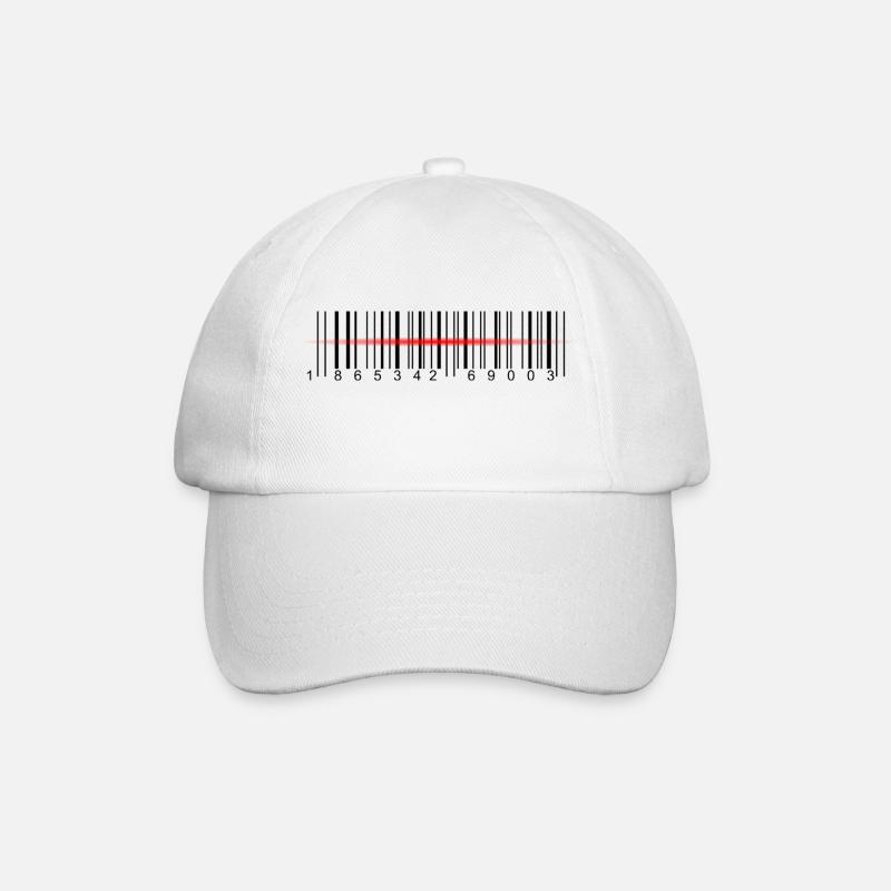 Barcode Scanner - Baseballkappe - Weiß/Weiß