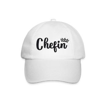 Chefin - Baseballkappe - Weiß/Weiß - Vorne