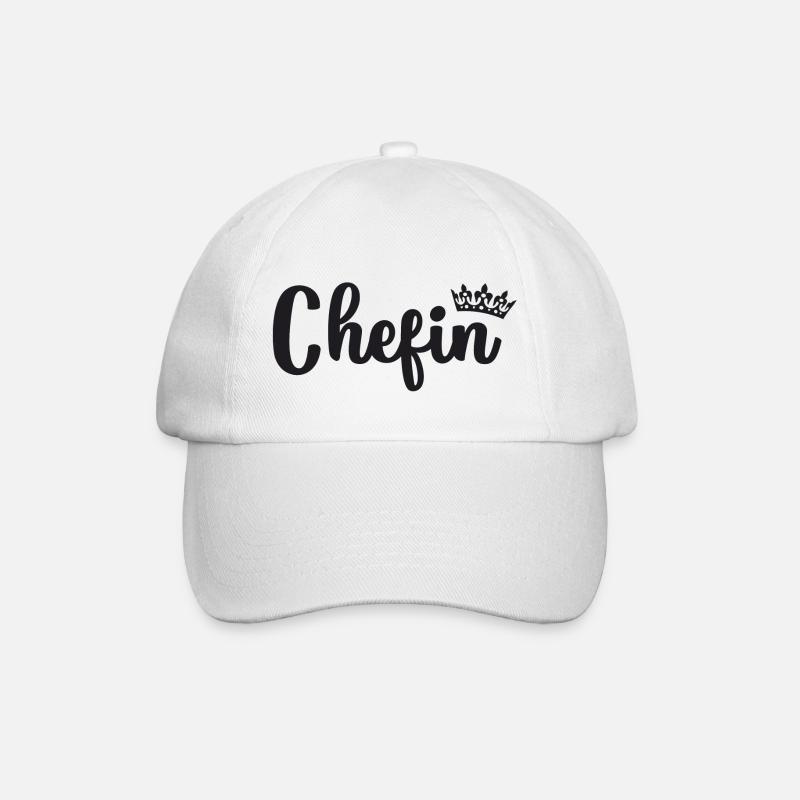 Chefin - Baseballkappe - Weiß/Weiß
