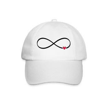 Signe infini amour coeur infini - Casquette classique - blanc/blanc - Devant