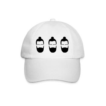 NilGuenther_HipsterKlone2 - Baseballkappe - Weiß/Weiß - Vorne