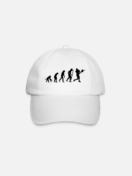 Evolution of tennis - Baseballkappe - Weiß/Weiß