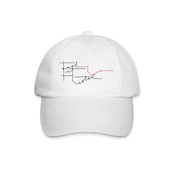 Feel it. Love. List lettering design motif - Baseball Cap - white/white - Front