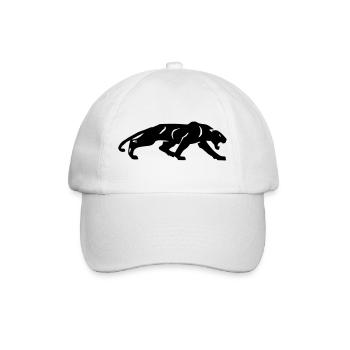 Schwarzer Panther - Baseballkappe - Weiß/Weiß - Vorne