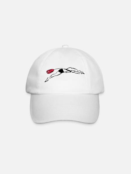 lifeguard plunge - Baseball Cap - white/white