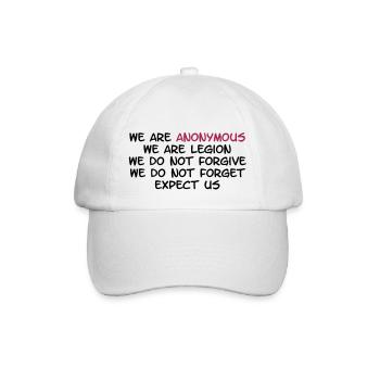 Anonymous - Baseballkappe - Weiß/Weiß - Vorne
