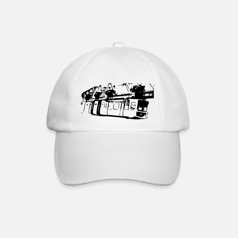 Schwebebahn - Baseballkappe - Weiß/Weiß