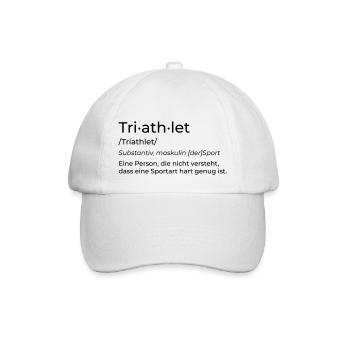 Triathlet - Baseballkappe - Weiß/Weiß - Vorne