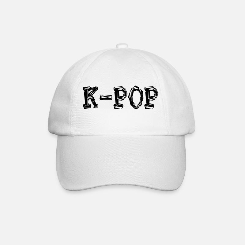 K-POP - Baseballkappe - Weiß/Weiß