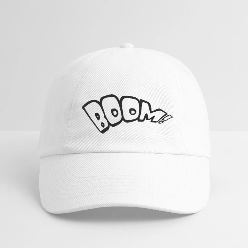boom text fire hot tnt dynamite explode expl Baseball Cap