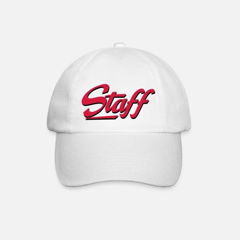 staff - Baseballkappe - Weiß/Weiß