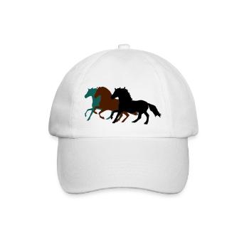 drei_pferde_pferd - Casquette classique - blanc/blanc - Devant