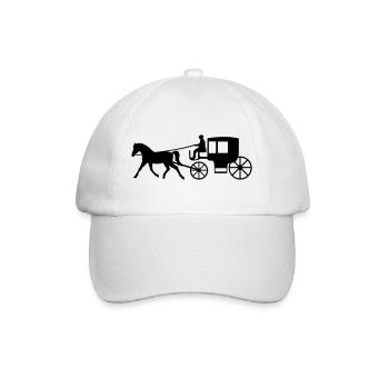 kutsche kutscher transport - Baseballkappe - Weiß/Weiß - Vorne