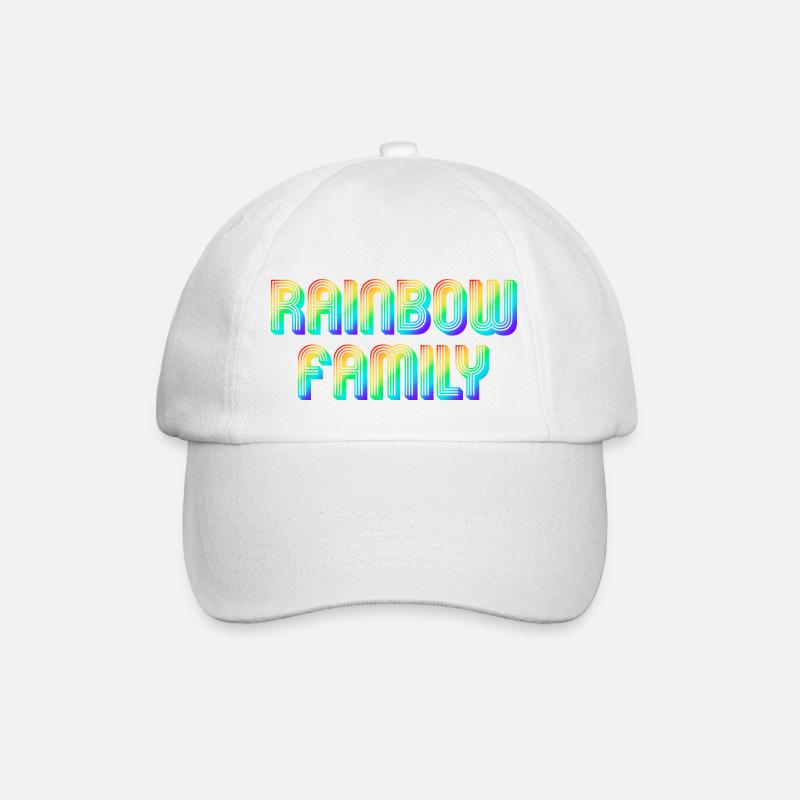 Rainbow family schwul LGBT queer - Baseballkappe - Weiß/Weiß