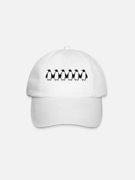 Pinguine - Baseball Cap - white/white