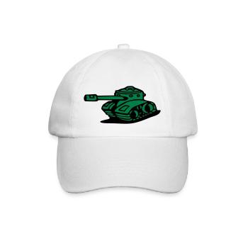 armored tank army military battle tank - Baseball Cap - white/white - Front