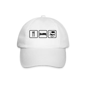 Eat Sleep Read - Casquette classique - blanc/blanc - Devant