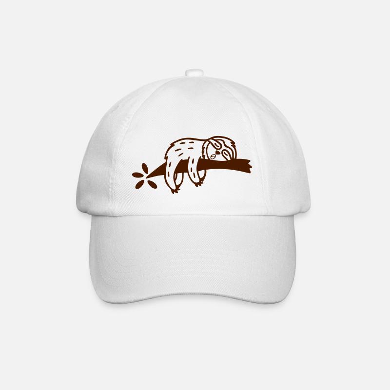 Faultier 2 - Baseballkappe - Weiß/Weiß
