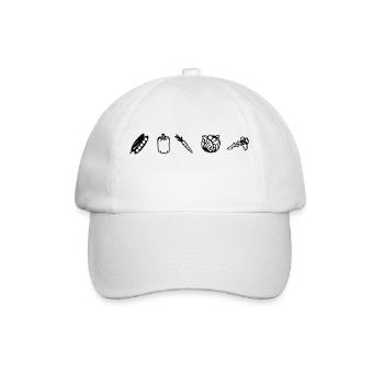 Veggies, Vegetarian, Vegan (cheap!) - Baseball Cap - white/white - Front