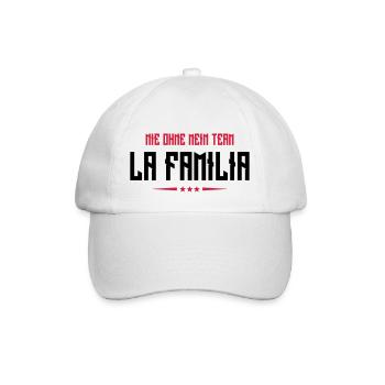 familia nie ohne mein team - Baseballkappe - Weiß/Weiß - Vorne