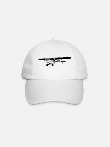 Piper Cub - Baseball Cap - white/white