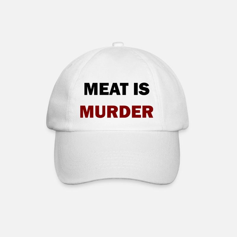 meat is murder - Baseballkappe - Weiß/Weiß