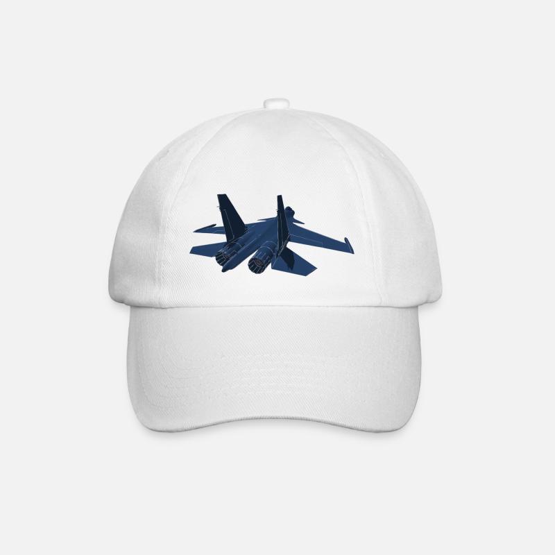 Su-35 - Baseballkappe - Weiß/Weiß