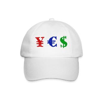 Yen Euro Dollar - YES - Baseball Cap - white/white - Front