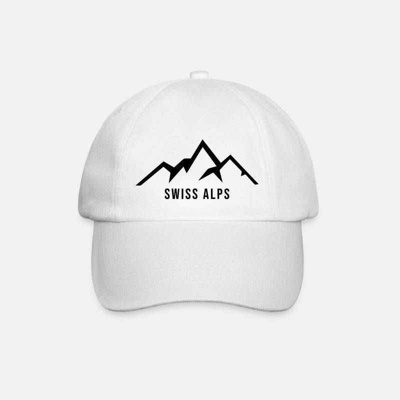 Swiss Alps - Baseballkappe - Weiß/Weiß