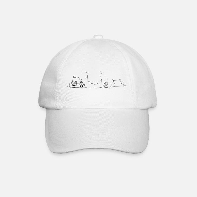 Casual Camping - Baseballkappe - Weiß/Weiß