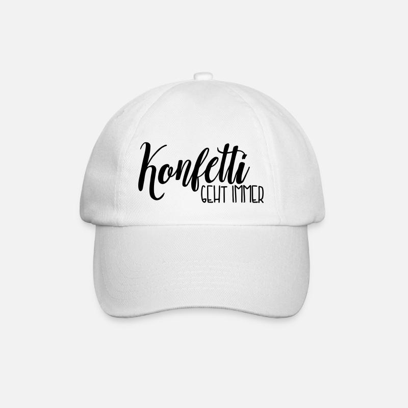 Confetti always goes - Baseball Cap - white/white