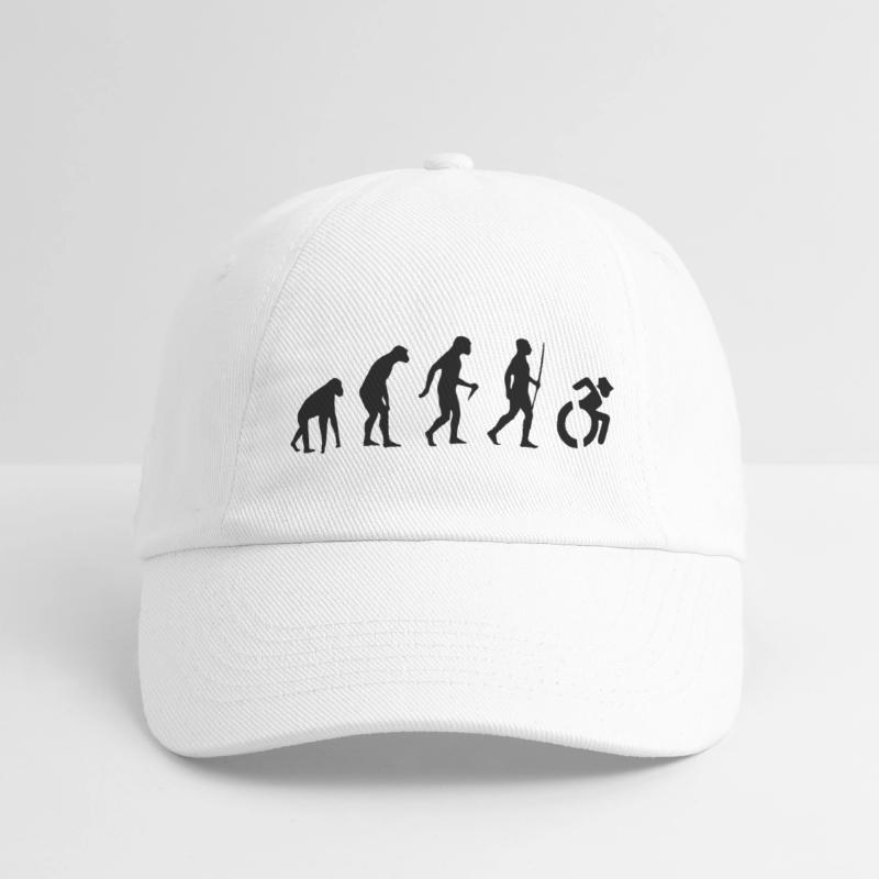 Evolution Rollstuhl. Die Rollstuhl-Evolution * Baseballkappe