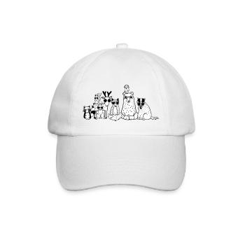 Des animaux cool de la forêt - Casquette classique - blanc/blanc - Devant