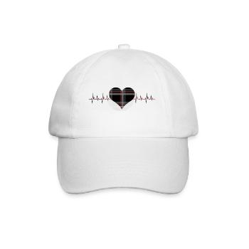Herz - Baseballkappe - Weiß/Weiß - Vorne