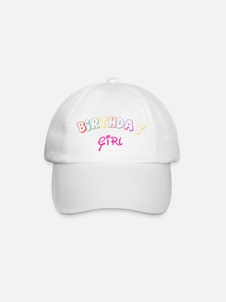Birthday Girl - Baseballkappe - Weiß/Weiß