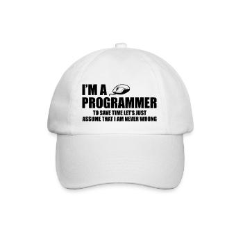 Programmeur Programming Informatique Cadeau - Casquette classique - blanc/blanc - Devant