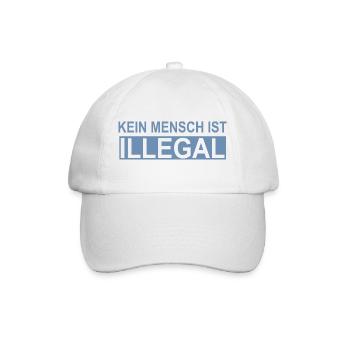 No human being is illegal - Baseball Cap - white/white - Front