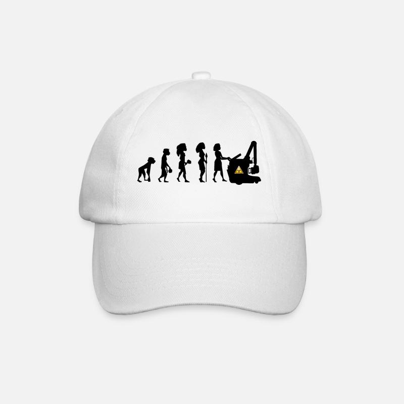 Humor Evolution Manip Mobilfunk Radiologie - Baseballkappe - Weiß/Weiß
